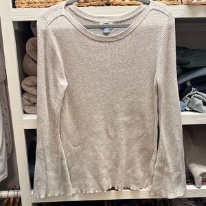 Old Navy Beige Long Sleeve Knit Top